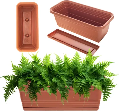 Immagine prodotto di KADAX vaso per fiori da balcone 40cm + base in mattoni