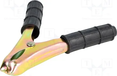 Immagine prodotto di 1 x Morsetto a coccodrillo, 200A, portata massima: 25mm, lunghezza totale: 110mm, colore: nero. Morsetti a coccodrillo