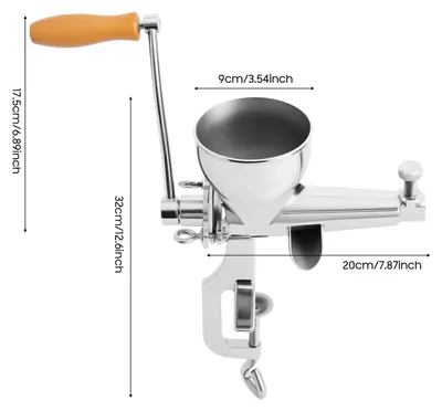 Imagen del producto de Exprimidor manual, acero inoxidable 304, fácil de usar, color plateado