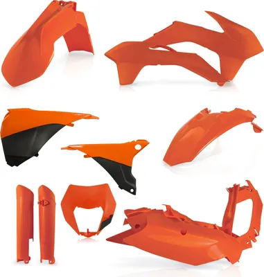Imagen del producto de Kit de carenado de 10 piezas, color naranja, marca ACERBIS, para KTM