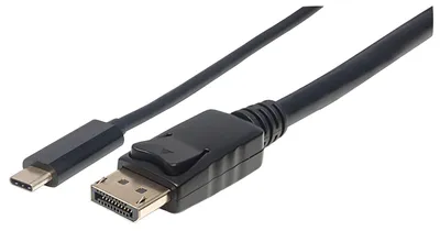 Produktbild von MANHATTAN USB Typ C auf DisplayPort-Adapterkabel 1m schwarz