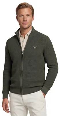 Produktbild von cel Weste beige Gant mit Struktur und Reißverschluss Baumwolle