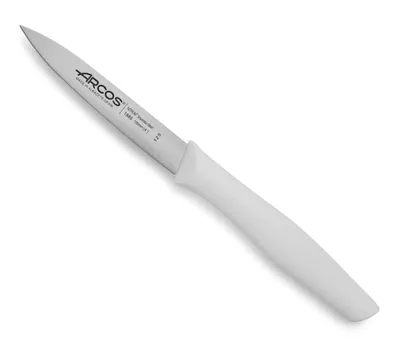 Image de Couteau Mondador Arcos Nova 188624 acier inoxydable Nitrum et mangue polypropylène, lame blanche de 10 cm en boîte présentoir