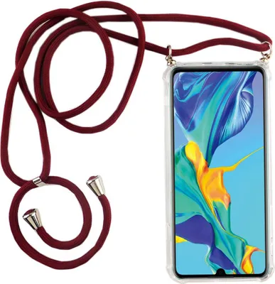 Produktbild von Handykette für Huawei P30 - Smartphone Necklace Hülle mit Band - Schnur mit Case zum umhängen in Rot