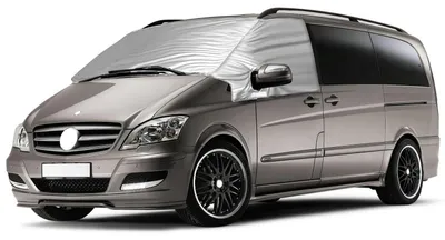 Immagine prodotto di Copertura termica per parabrezza, compatibile con Mercedes-Benz Viano/Vito W639, dal 2003 al 2014, colore argento