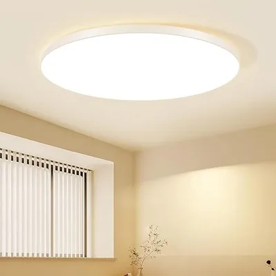 Produktbild von ZMH LED Deckenleuchte  Warmweiss Deckenlampe 12W IP44  21cm Rund Modern Kuechelampe Flach fuer Kueche Wohnzimmer
