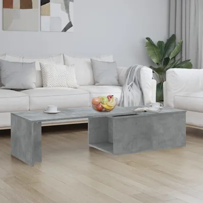 Zdjęcie produktu dla vidaXL Stolik kawowy betonowy szary 150x50x35 cm materiał drewnopochodny - Stolik kawowy - Stoliki kawowe - Stoliki kawowe - Stoliki kawowe