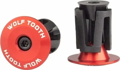 Obrázok produktu pre Wolf Tooth Alloy Bar End Plugs Red Gripy