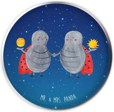 Produktbild von Mr. & Mrs. Panda waschbeckenstöpsel Sternzeichen Zwilling - Sternenhimmel Blau - Geschenk, Glückskäfer, Aszendent, Waschbecken Stöpsel, Ablaufstopfen, Zwillingsschwester