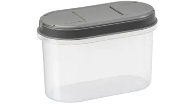Produktbild von plast team Trockenvorratsdose Margerit 1,1 Liter grau transparent