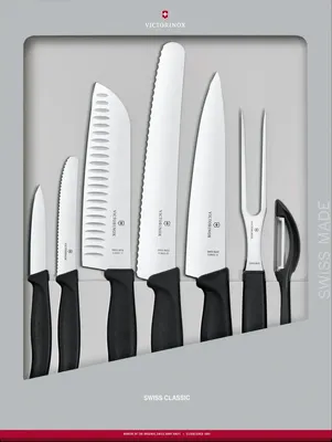 Produktbild von Victorinox Swiss Classic Küchengarnitur 7-Teilig, Schwarz (+)