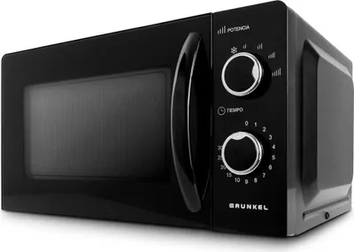 Immagine prodotto di Grunkel - Microonde da 20 litri e 700W di potenza con 5 e 6 livelli di potenza e timer da 60 minuti (No Grill nero)