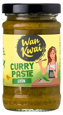 Image de Wan Kwai Pâte de curry thaïlandaise verte aux piments et à la citronnelle 110g