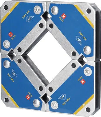Productafbeelding van Set van 4 magnetische lasfixateurs: 45°, 90° en 135°. Meervoudige magnetische laspositioneerder. Ferrit-hulpmiddelen voor positionering. Gereedschap
