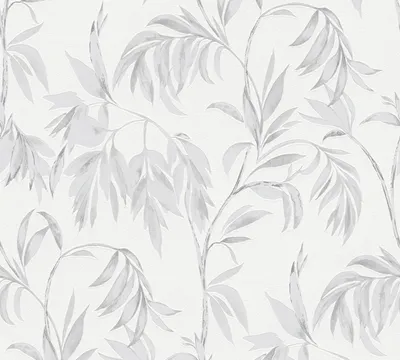 Produktbild von A.S. Création Blumentapete Attractive florale Tapete Vliestapete grau weiß 10,05 m x 0,53 m