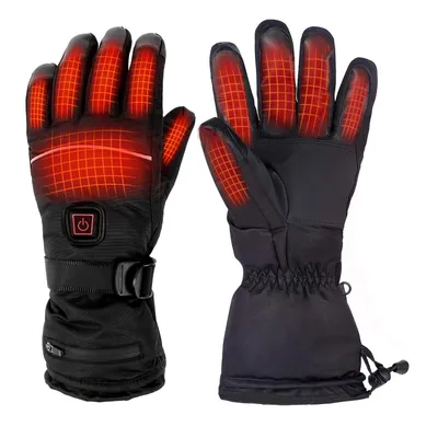 Produktbild von Heizhandschuhe Winter Wasserdicht Winddicht 3 Heizstufen Touchscreen Handschuhe mit Batteriebox für Outdoor Ski Wandern Angeln