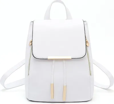 Produktbild von Rucksack Damen Klein Elegant Rücksack Taschen Damen Leder PolyurethanModern Damenrucksäcke Mini Lederrucksack Frauen Casual Daypacks Small Backpack Women (Weiß)