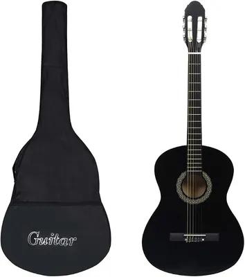 Imagen del producto de Silecomplaza, guitarra clásica de 4/4 para principiantes, set de 6 cuerdas de nylon, incluye funda para guitarra, set para principiantes de guitarra clásica para niños, guitarra clásica de 39 pulgadas para adultos, niños y principiantes, color