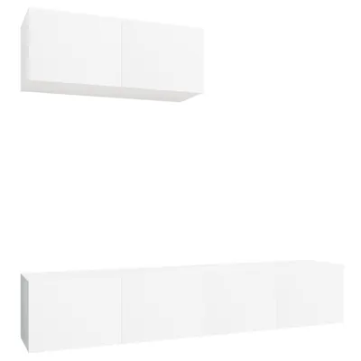 Productafbeelding van vidaXL 3-delige TV-meubelset, wit, van houtvezel