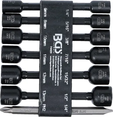 Produktbild von BGS Steckschlüssel-Einsatz-Satz 14-tlg 6,3 mm (1/4")
