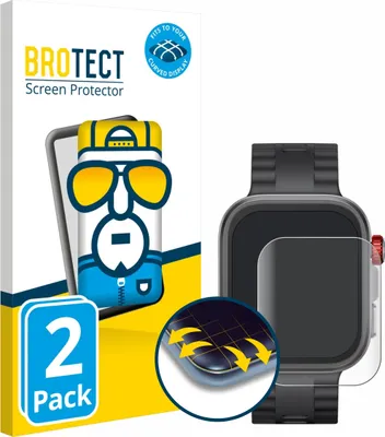 Produktbild von 2x BROTECT Fullscreen Schutzfolie für Huawei Watch Fit 4 Pro Displayschutz Folie Fullcover Klar Transparent