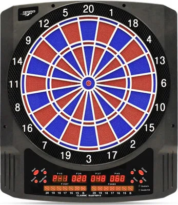 Produktbild von Carromco Elektronik Dartboard CLASSIC MASTER II 2-Loch Abstand Adapter Profi Dartscheibe 36 Spielen 585 Variationen 8 Spieler Elektrisch Softdarts