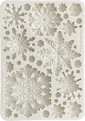 Image de Moule en silicone - Stamperia - Gouttes de rosée flocons de neige