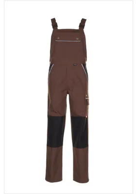 Produktbild von Planam Canvas 320 Latzhose braun/schwarz Gr. 52, 2136052