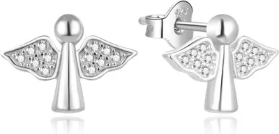 Productafbeelding van Zilveren oorbellen, model Angels, artikelnummer AGUP2411L
