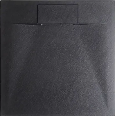 Produktbild von BELIANI Sprchová vanička s odtokem černá SMC 80 x 80 x 3 cm čtvercový tvar efekt přírodního kamene minimalistický styl koupelna