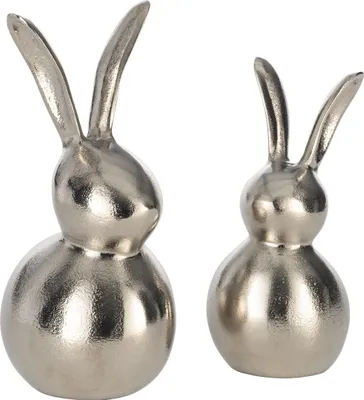 Imagen del producto de EGLO Living: Conejo de Pascua decorativo, figura decorativa para Pascua y primavera, conejito de Pascua minimalista para decoración, figura de Pascua de aluminio para la mesa, 19 cm