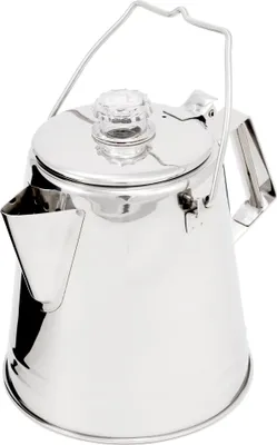 Image de GSI Outdoors Percolateur en acier inoxydable pour 8 tasses 1,2 L, 862 g, argent ; 65008