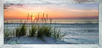 Produktbild von Gerahmtes Bild  - Motiv: Strand - 23 x 49cm