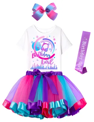 Productafbeelding van Geboorteset - T-shirt/rok, maat 116 - Muziek