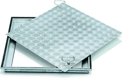 Produktbild von Zarges Schachtabdeckung aus Stahl mit Deckplatte 1000 mm x 1000 mm