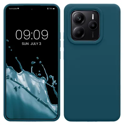 Produktbild von kwmobile Handyhülle für Xiaomi Redmi Note 14 5G (Nicht für 4G) Hülle - Case Silikon - Kabelloses Laden - Schutzhülle Cover in Petrol matt