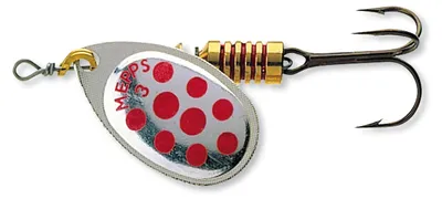 Produktbild von DAIWA Mepps Aglia, mit Punkten, Spinner, silber/rot, 1 Stk, 52-04001 P