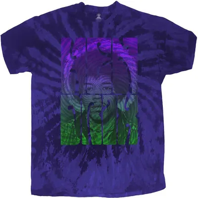 Immagine prodotto di Jimi Hendrix T-shirt XL Testo a spirale Dip-Dye Blau