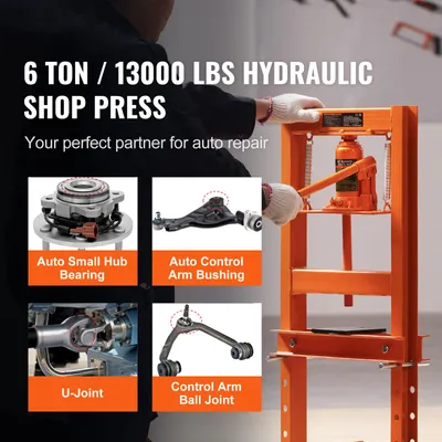 Obrázok produktu pre Hydraulický dielenský lis, nosnosť 6 ton, konštrukcia H-rámu, 6T