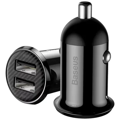 Image de Baseus Grain Pro 2X Usb 4.8A Chargeur de voiture (Noir)