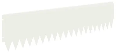 Immagine prodotto di vidaXL Bordatura per prato, 10 pezzi, 103 x 25 cm, acciaio, bianco