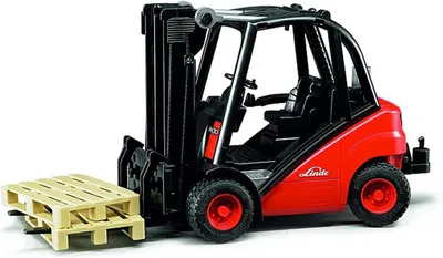 Productafbeelding van Bruder 02511 - Linde vorkheftruck H30D met 2 pallets
