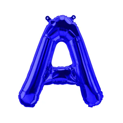 Image de Ballon en plastique lettre A, bleu, env. 40 cm, à gonfler à l'air