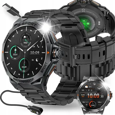 Zdjęcie produktu dla Smartwatch Zegarek Męski Menu Pl Sport Puls Rozmowy Smart Watch Wodoodporny