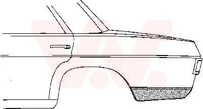 Produktbild von VAN WEZEL Seitenwand Reparaturblech passend für MERCEDES-BENZ /8 (W115) Limousine /8 (W114) Coupe /8 (W114) Limousine