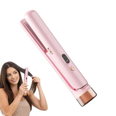 Produktbild von Reise-Glätteisen, 2-in-1 für Glätten und Locken, 3 Temperaturstufen bis 200 °C, geeignet für Pony-Styling und schnelles Nachstylen der Haare
