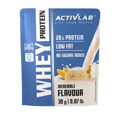 Produktbild von Activlab Whey Protein 30g, hoher Proteingehalt, basierend auf Molkenproteinkonzentrat - Banane