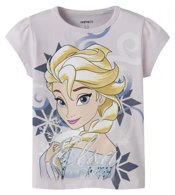 Productafbeelding van NAME IT meisjes top, Nmfmomi Frozen, lente/zomer collectie, kleur: Lavender Fog, maat: 98 cm