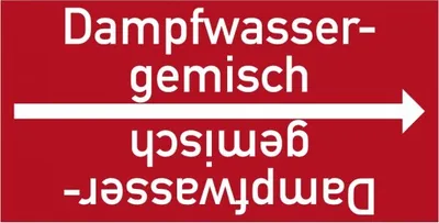 Produktbild von Dreifke® Rohrleitungsband Dampfwassergemisch, DIN 2403, ab Ø 15mm, rot/weiß, ...