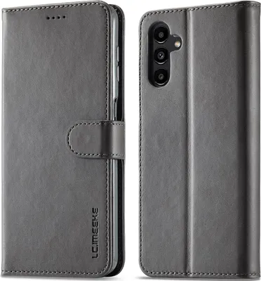 Image de Étui pour Samsung Galaxy A16 5G/4G étui en cuir avec fermeture magnétique et support, étui de protection Gris